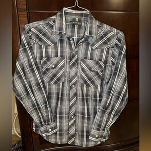Roper Pearl snap shirt boys size L